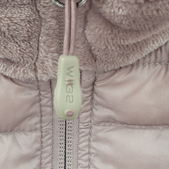 HP Fuzzy Mauve Pink Quilted Terry Cloth Zip Up Jacket - Picture 9 of 13